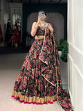 Black Lehenga with Gotta Patti Lace Border