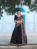 Sequince And Thread Embroidery Work Lehenga Choli