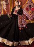 Ready-to-ship black lehenga choli with mirror work and tassel dupatta