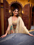 Bottle Green Color Zari Weaving Work Shimmer Lehenga Choli