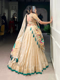 4 meter flare bottle green bridal lehenga