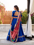 traditional royal blue lehenga choli