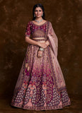 Affordable Burgundy Art Silk Lehenga Set