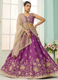 Burgundy Georgette Designer Lehenga with Sequins Embroidery