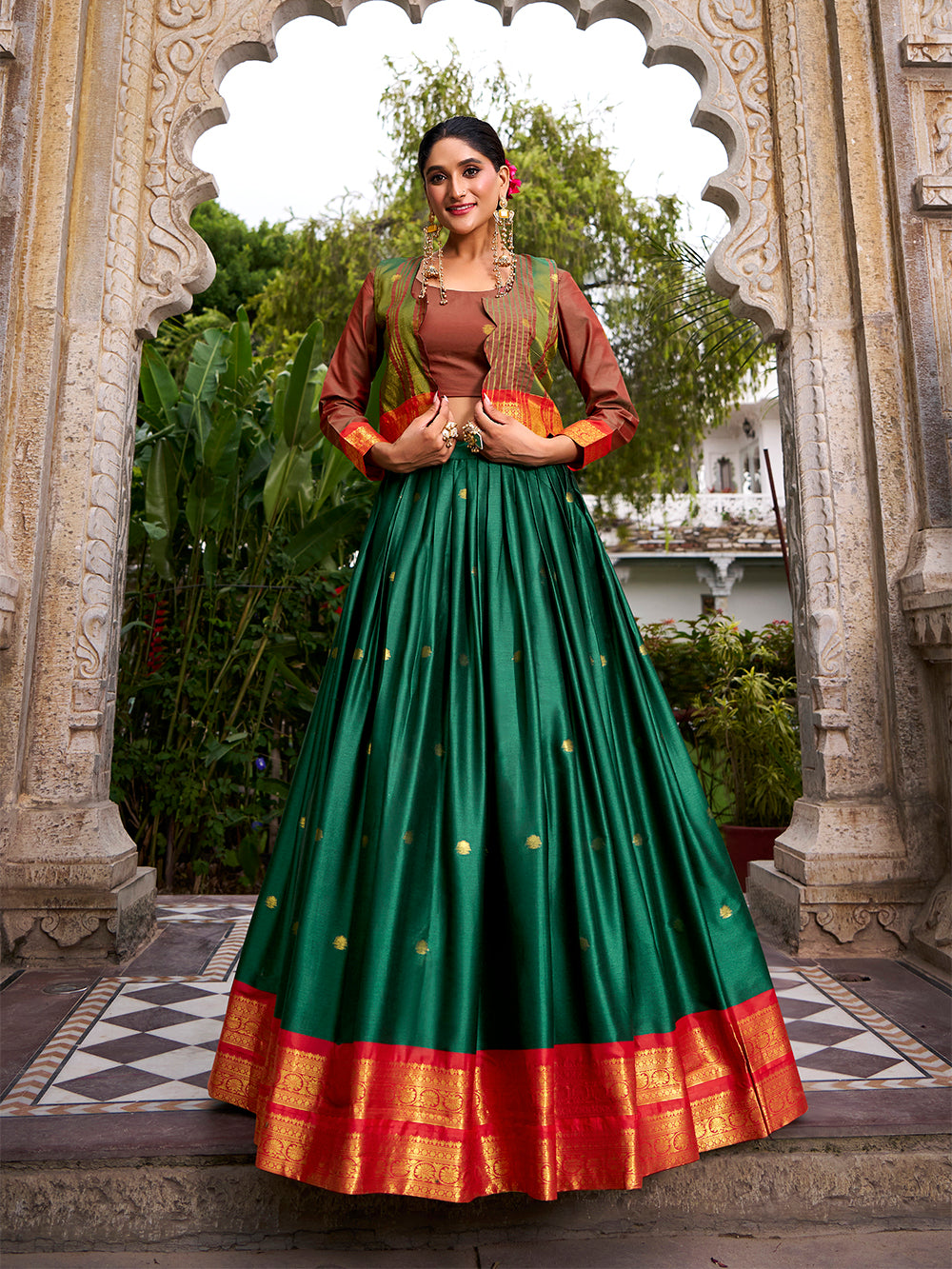 cotton ghagra dress Blue Embroidered & Printed Pure Cotton Lehenga Choli Set