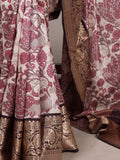 Designer pink saree for evening parties