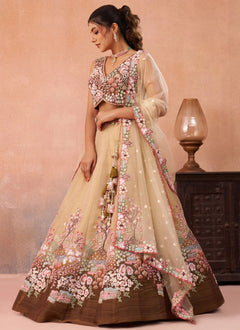 Coffee Bridal Lehenga | Premium Embroidered Wedding Lehenga