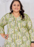 Comfortable printed kurti for curvy women