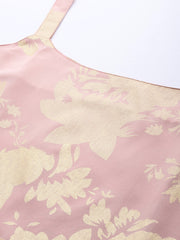 Comfortable Women's Pink Crepe Printed Tunic