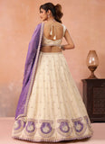 Designer Wedding Lehenga with Peacock Patch Work