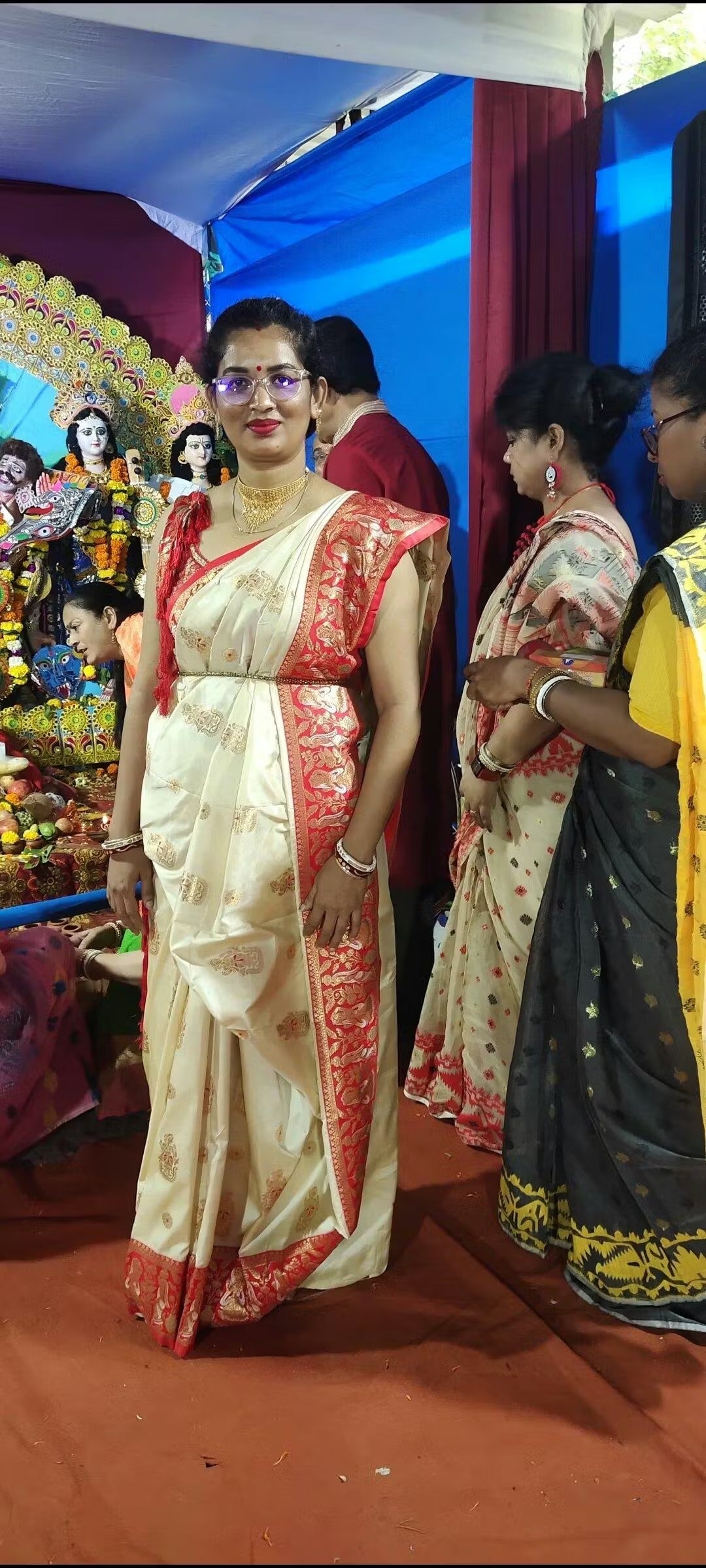 happy customer best durga puja saree