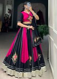 Elegant Pure Cotton Navratri Lehenga with Gamthi Patch and Gota Patti Work Set