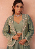 Pastel pista fusion outfit for mehndi and festive events