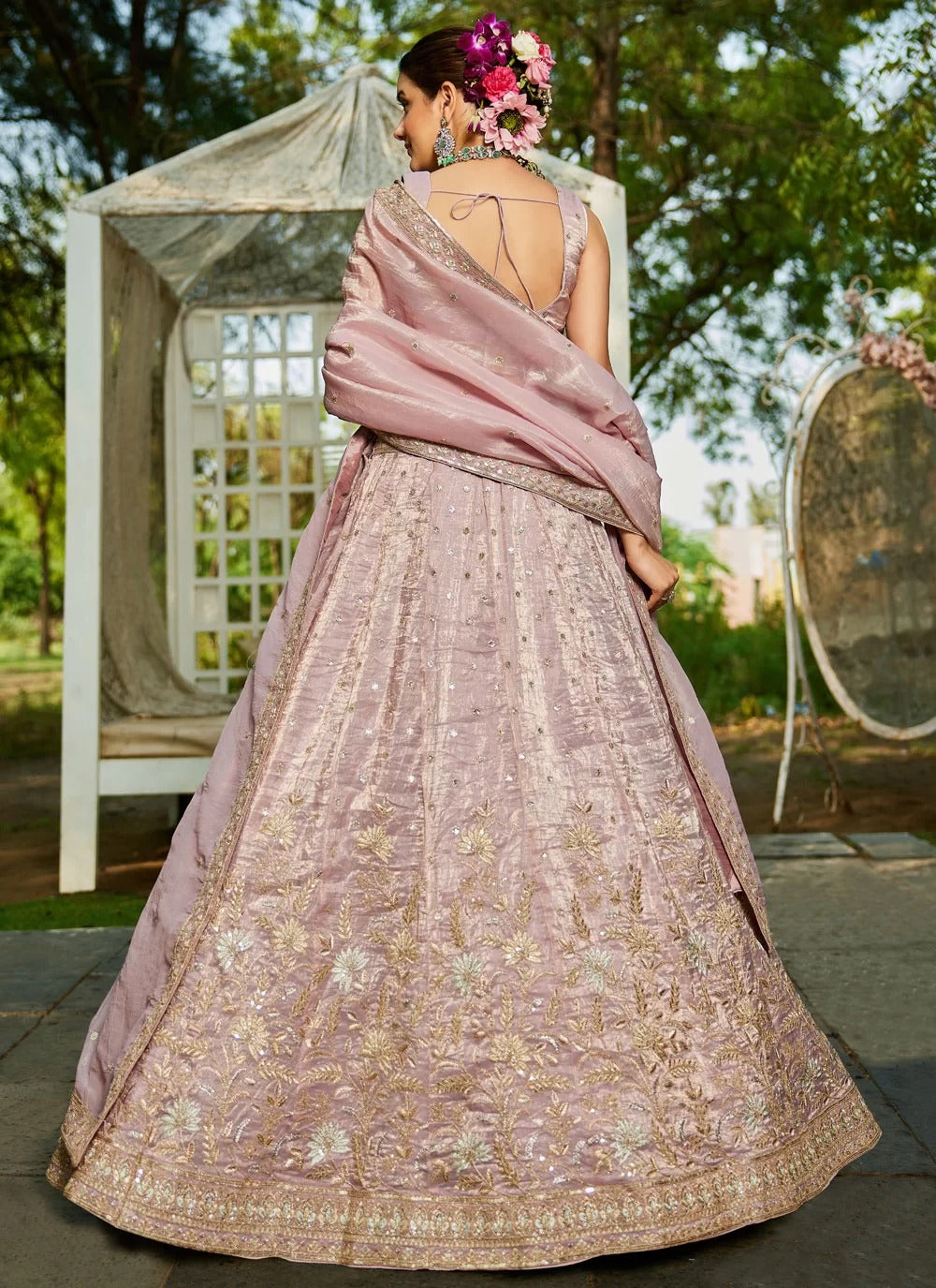 Indian Wedding Lehengas | Pastel Tissue Lehengas Collection