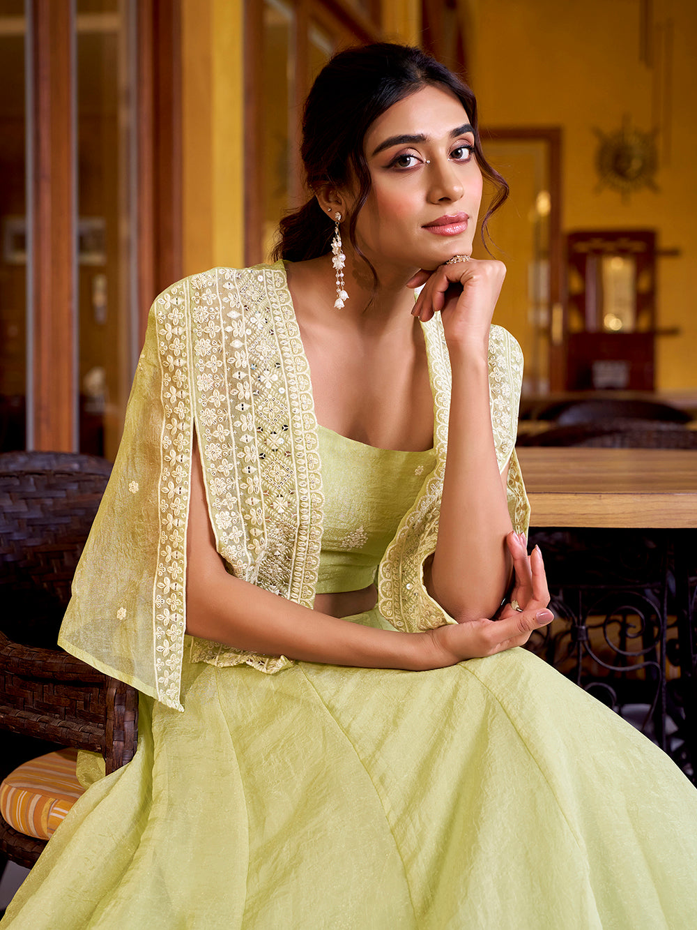 Tea Color Wedding Wear Co-Ord Set