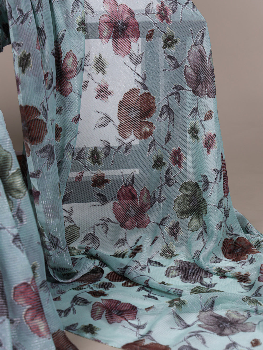 Lightweight brasso saree for festive wear