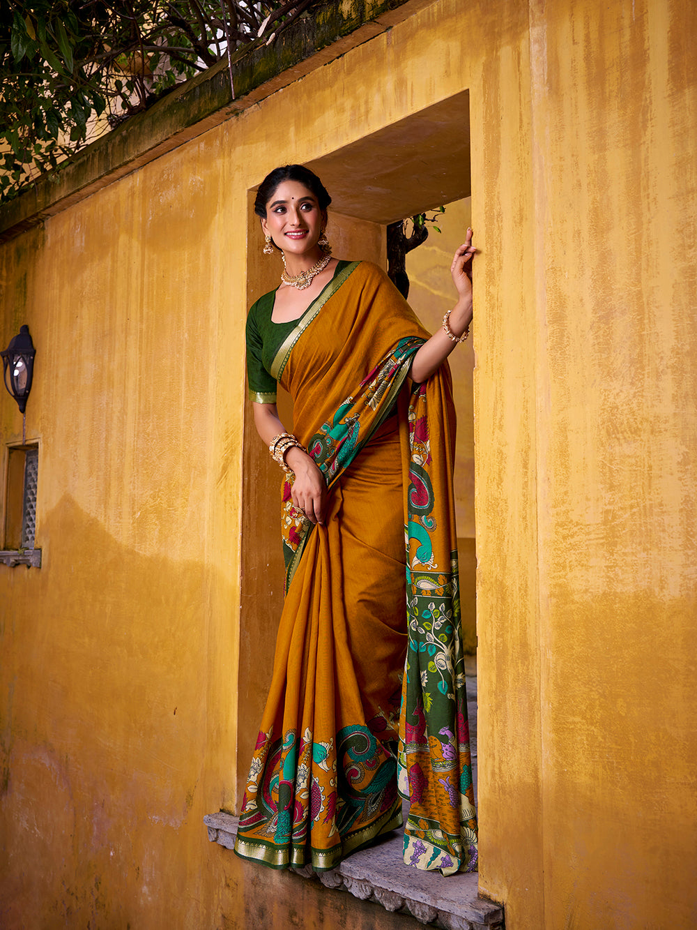 Zari border viscose chanderi saree