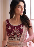 Exquisite Multi Colored Art Silk Lehenga with Stunning Stone and Sequin Embellishments