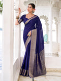 Self printed Chinon saree for festive wear