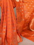traditional orange saree for wedding
