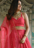 Elegant georgette lehenga for receptions and wedding functions