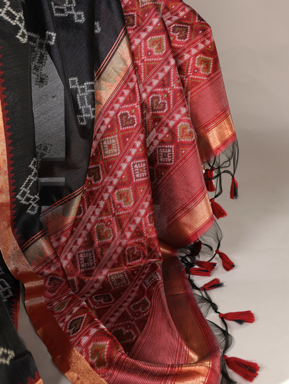 Traditional black saree for weddings