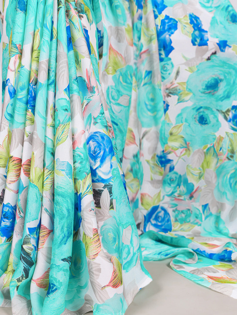 Dull satin saree for festive wear