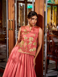party wear salmon lehenga