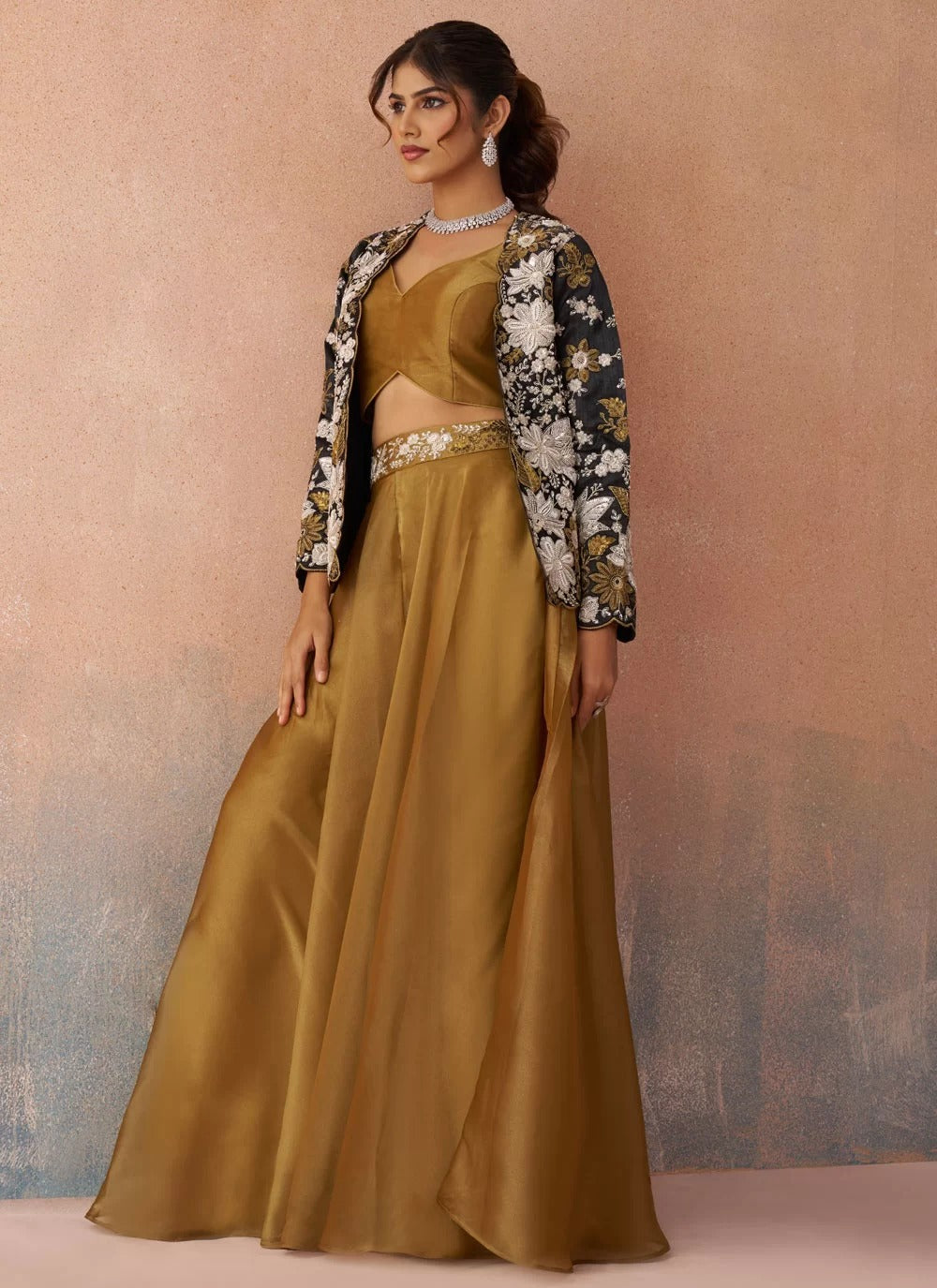 Modern black indo western outfit for women