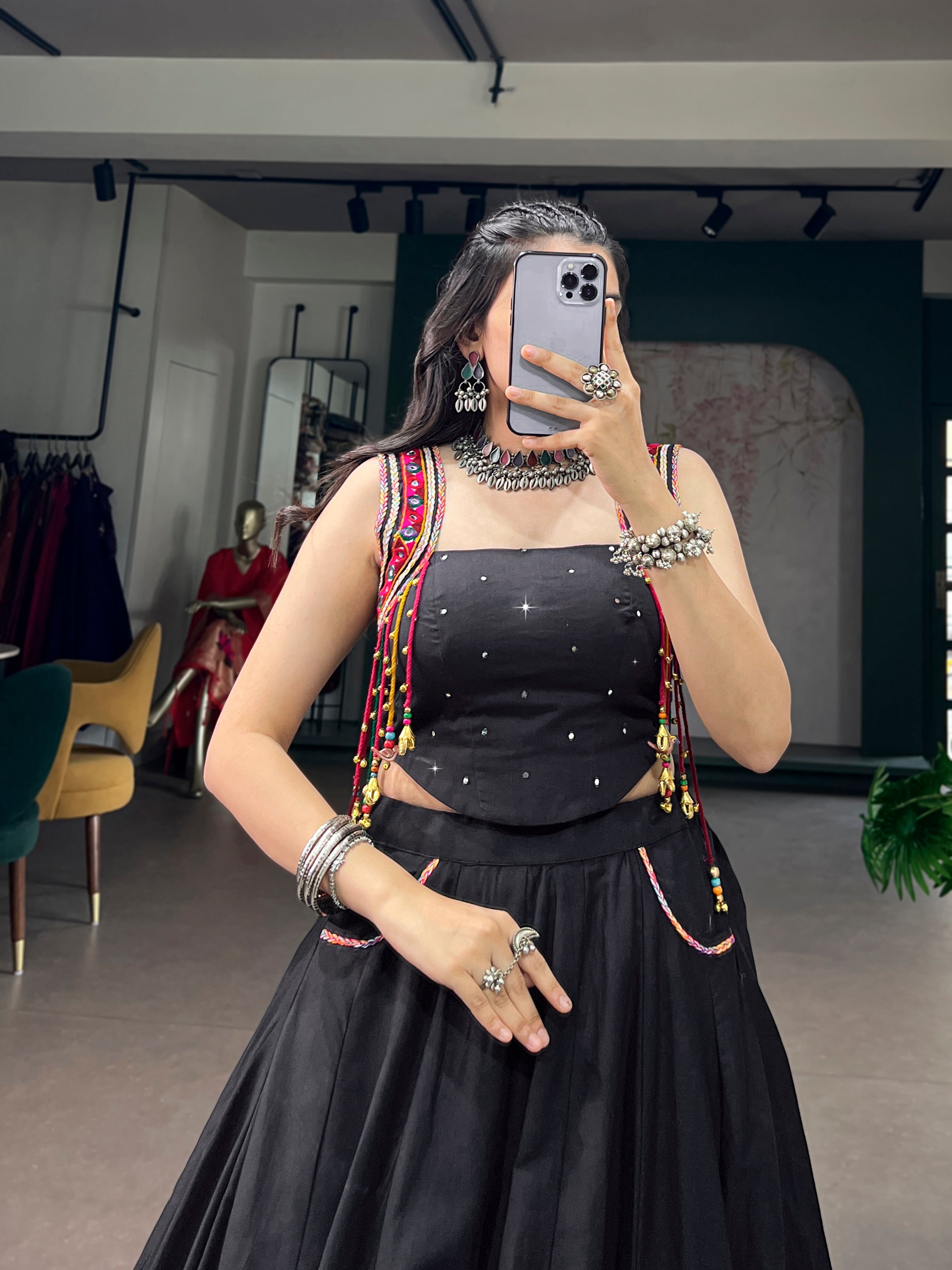 Black Color Cotton Co-ord Set