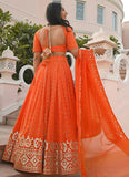 Elegant georgette lehenga for haldi and mehndi functions