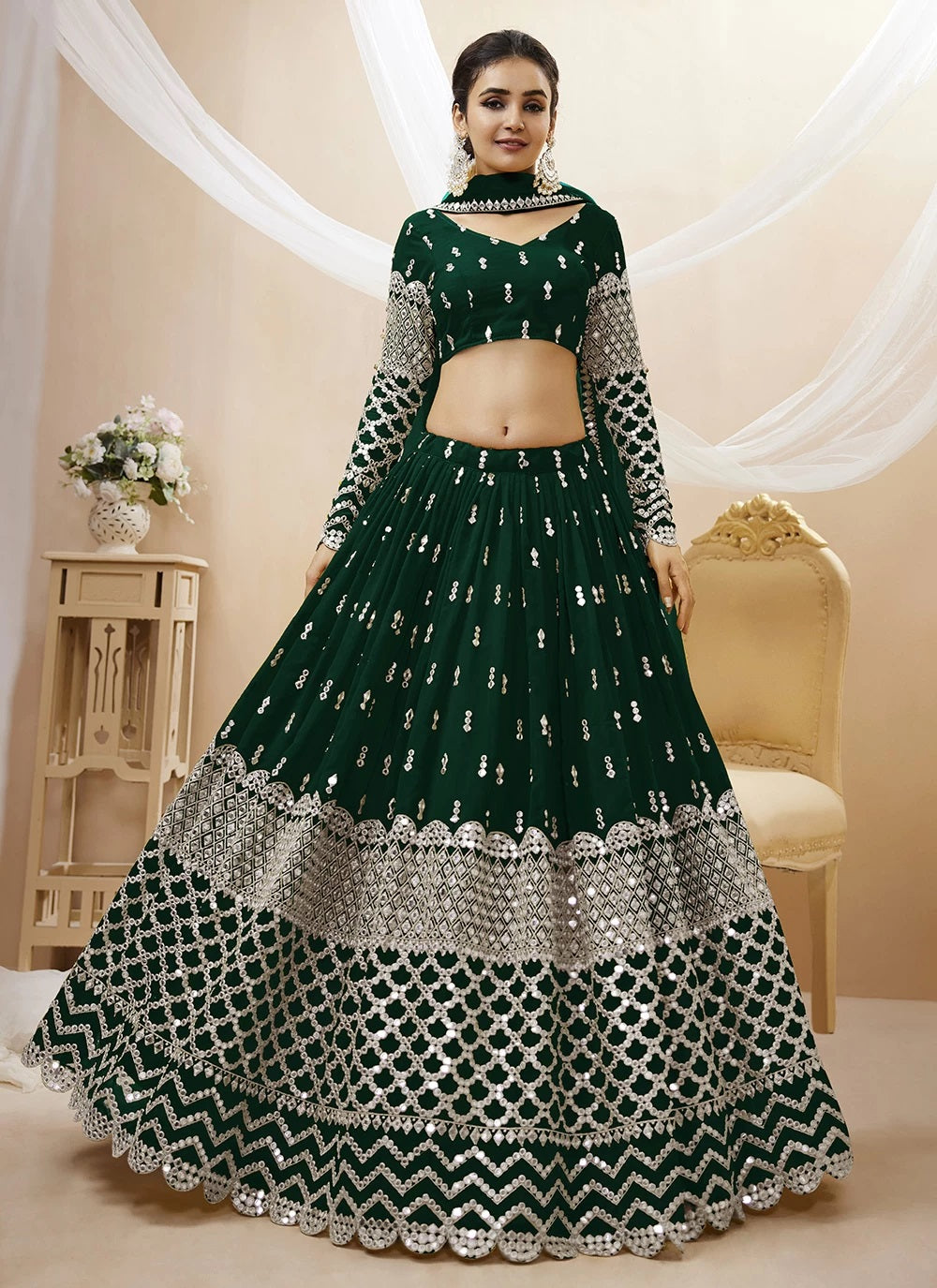 ladies lehenga, Feature : Breathable, Easy Washable, Technics : Embroidered  at Rs 399 / unit in Surat