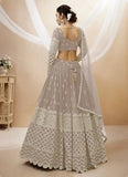 Grey Georgette Sequins And Zari Embroidery Indian Choli and ghagra