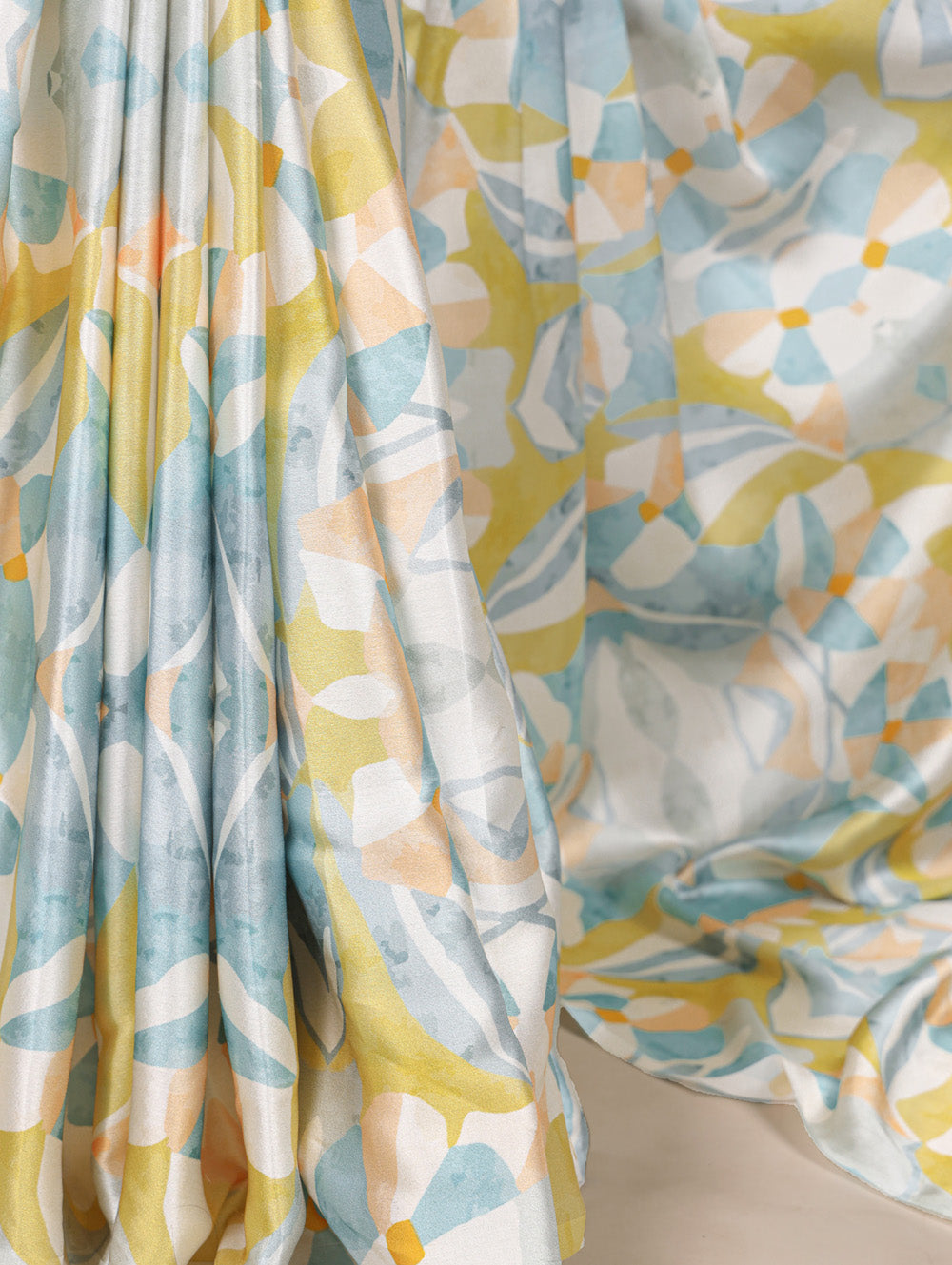 Lemon yellow saree for daytime events