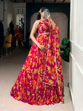 floral lehenga choli pink