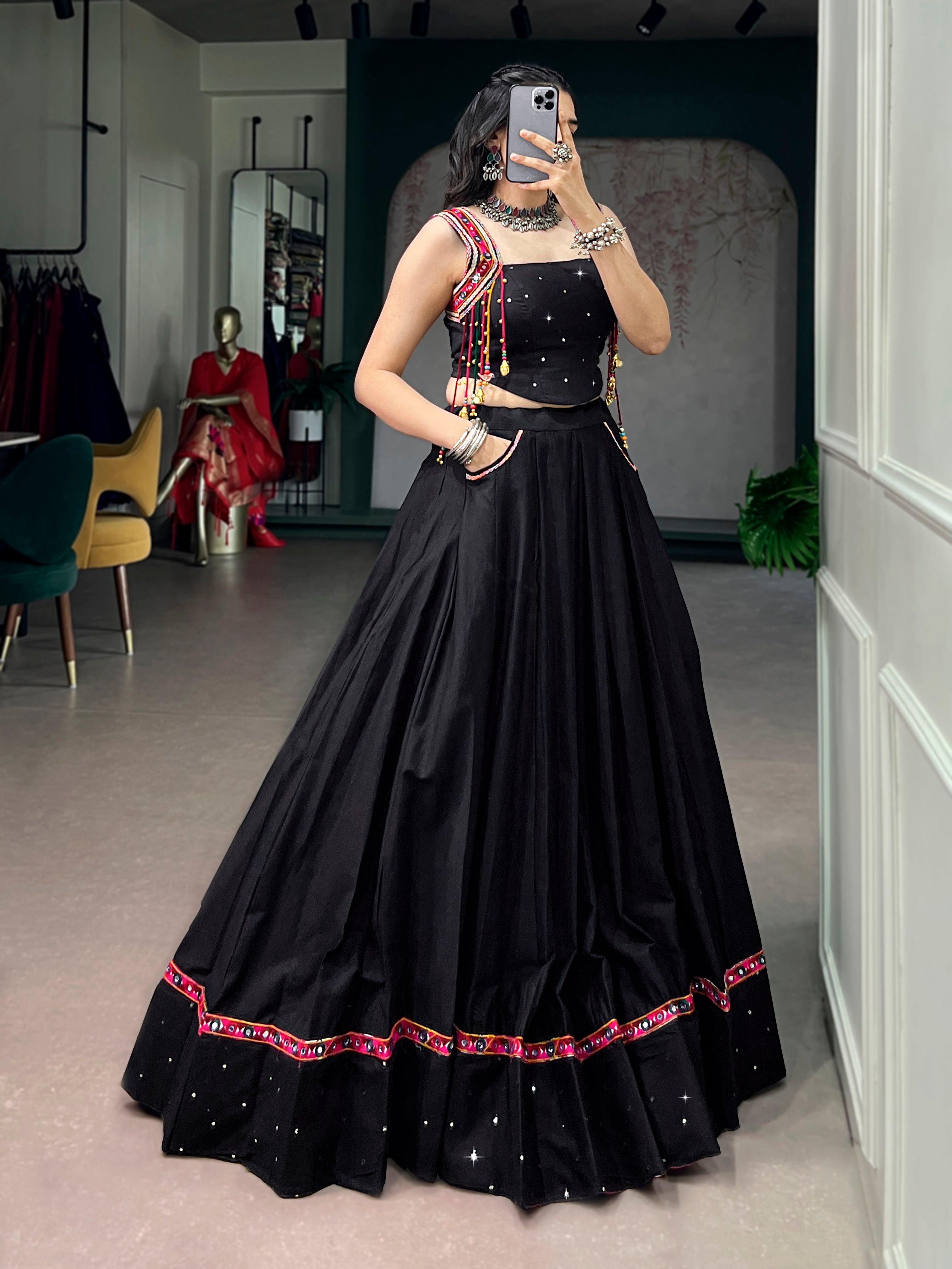 Black Color Cotton Co-ord Set