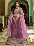 Purple Gold Crush Lehenga – Designer Wedding & Party Outfit