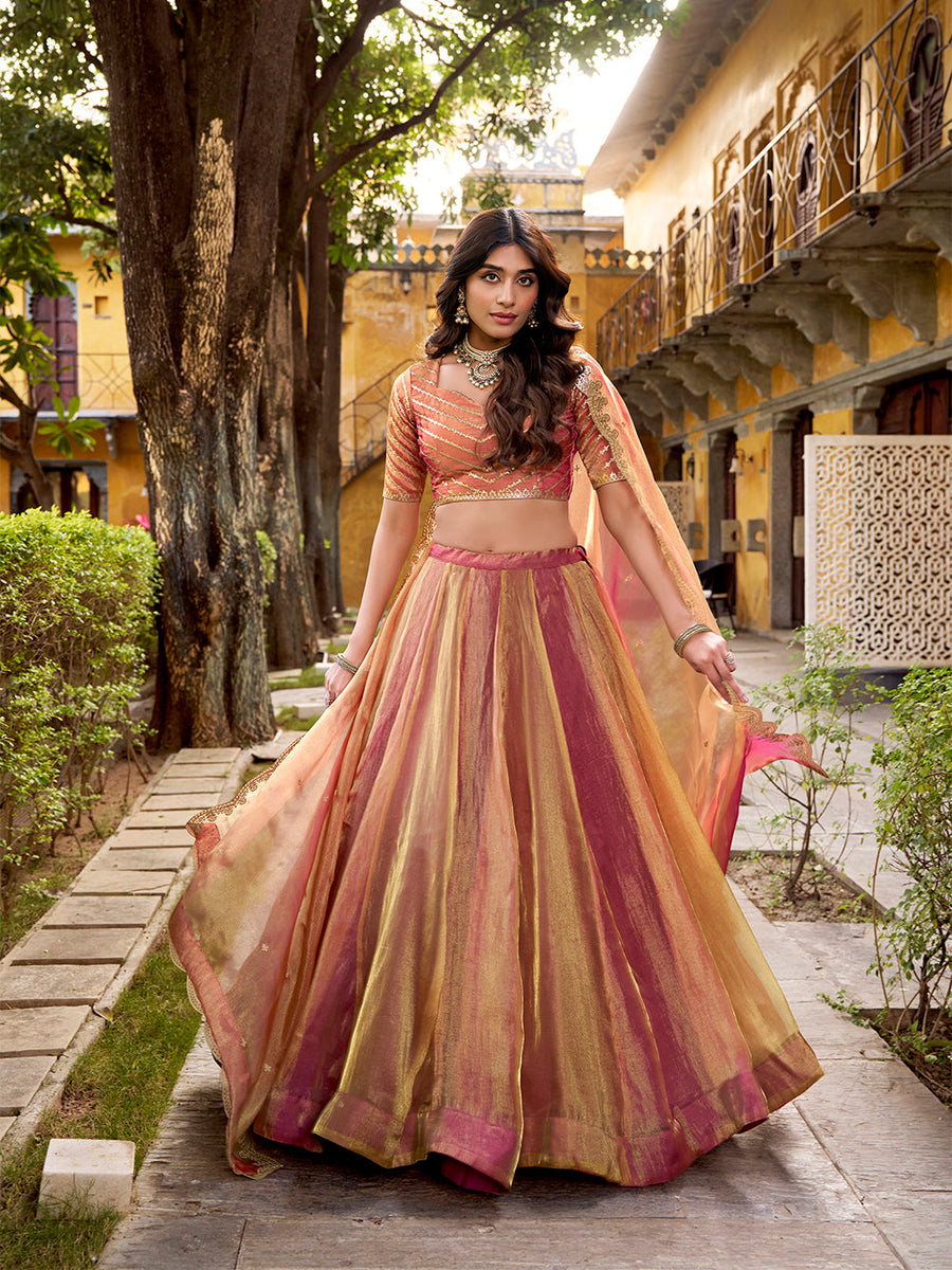pink wedding lehenga choli