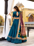designer firozi bridal lehenga