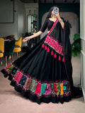 Khadi cotton Gamthi patchwork chaniya choli for Navratri Garba