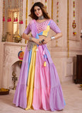 Kutchi Patch Work Multi Color Chaniya Choli for Navratri