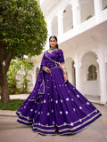 Purple Traditional Bandhani Lehenga