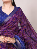 Traditional bandhej print saree for weddings