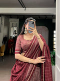 Maroon Color Kalamkari Printed Lehenga Choli