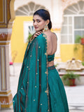 Bridesmaid Wear Peacock Blue Color Lehenga