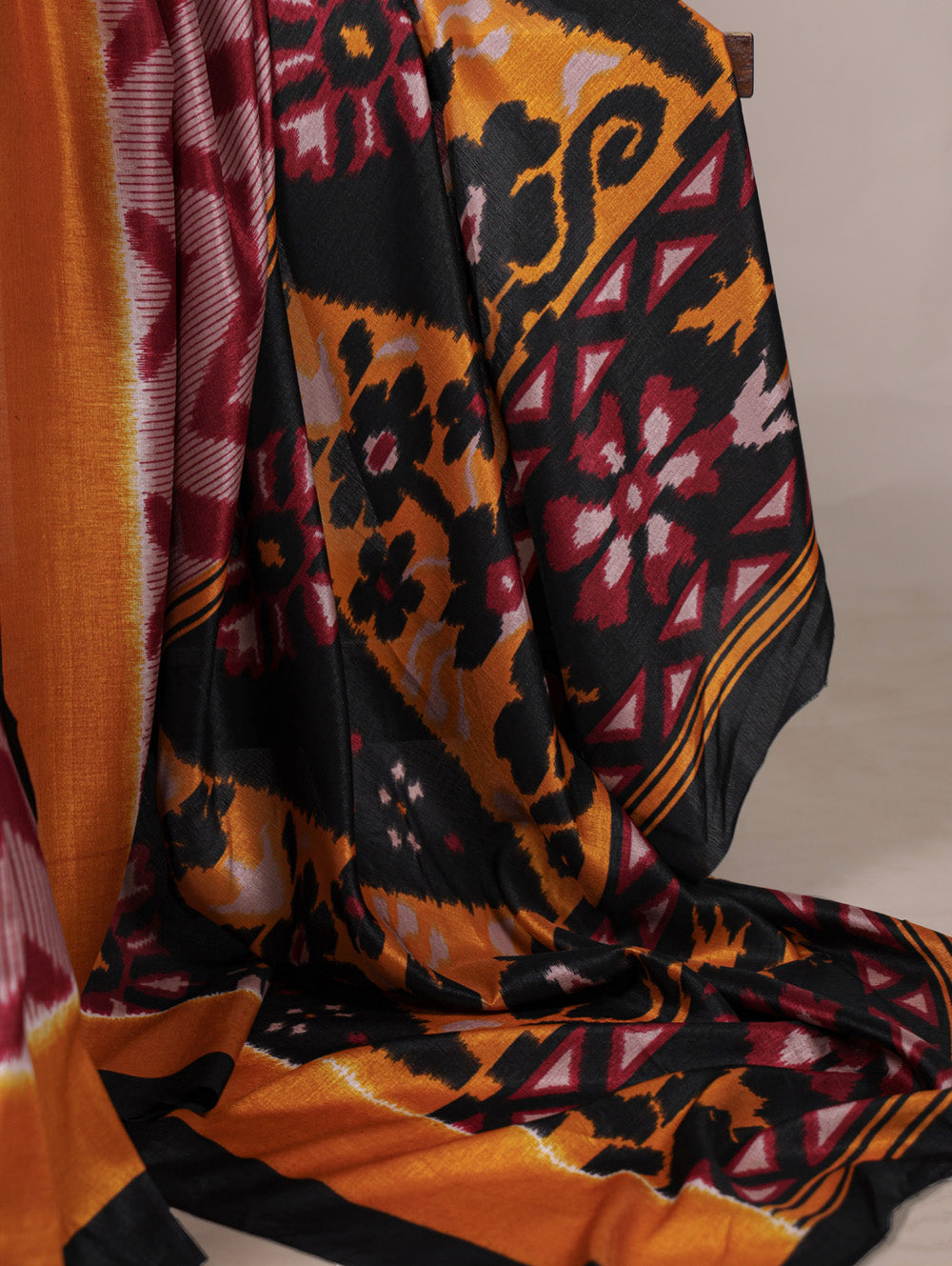 Lightweight printed silk saree
