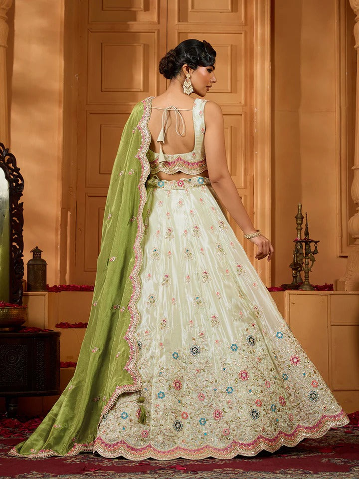 Designer Lehengas for Women | Lime Green Lehenga Collection
