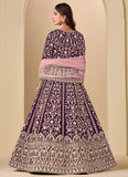 Luxurious Purple Velvet Anarkali Suit