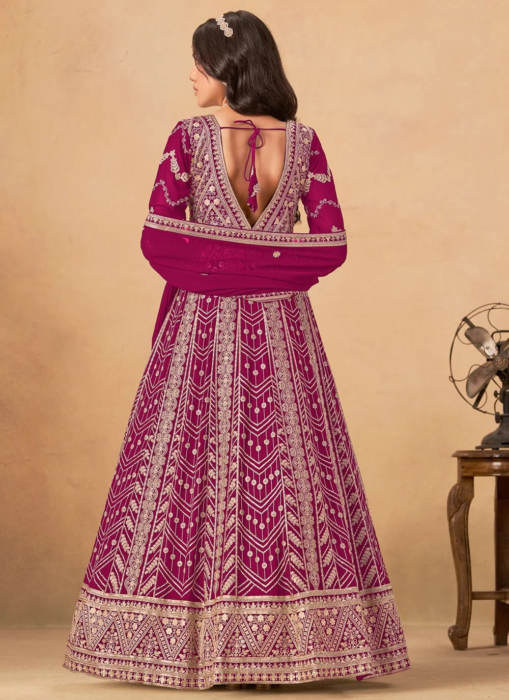 Majestic Rani Wedding Wear Anarkali Suit in Faux Georgette