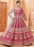 Maroon Art Silk Heavy Emboidered Anarkali Gown
